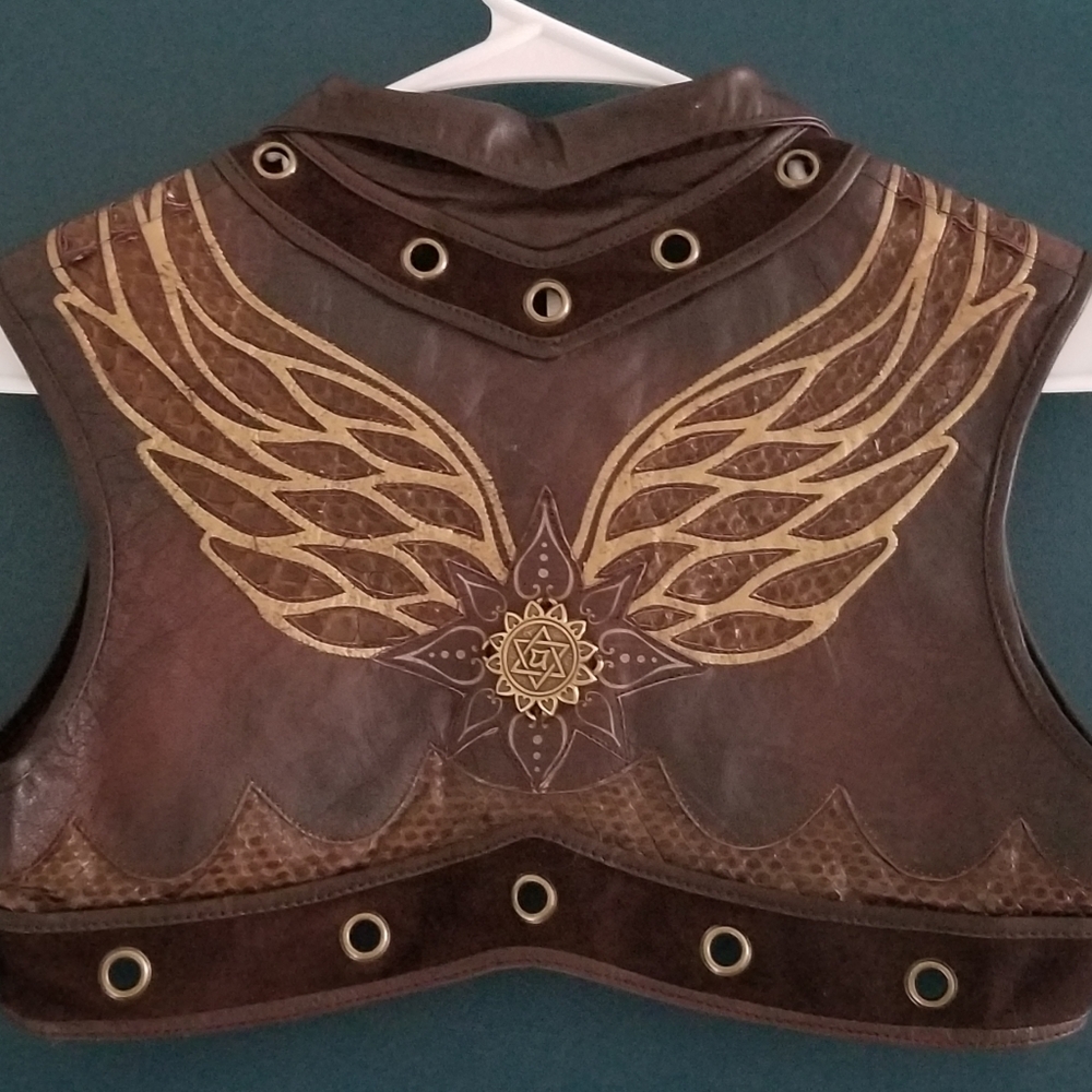 Bohemian leather vest